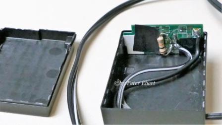Akku Koppler Lumix DMC-FZ 1000 mit modifizierter Platine in Gehäuse wieder eingebaut  