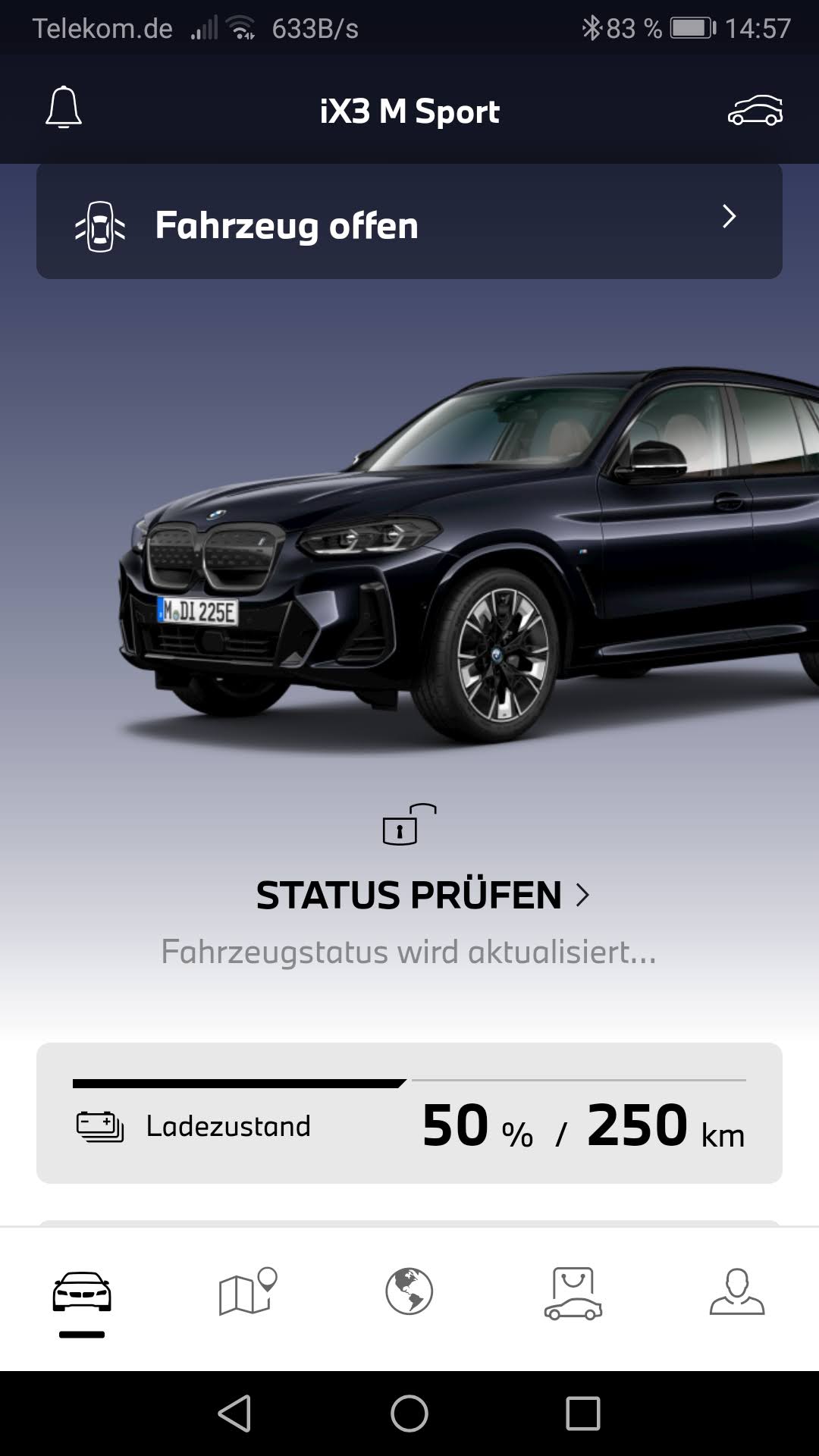 BMW iX3 50% geladen mit 250 km Reichweite, Reichweite elektrischer SUV von BMW, SUV kommt mit halber Ladung 250 km weit,