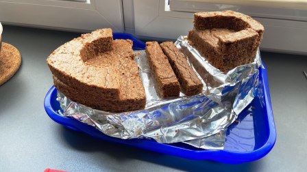 Piraten-Schiff Kuchen mit Nougat zum Geburtstag vom Enkel